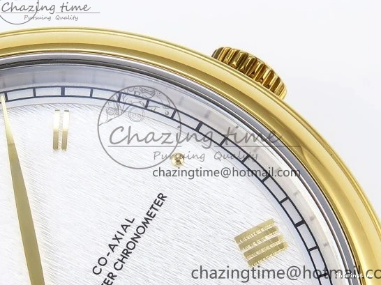 0415 De Ville Power Reserve YG MKF 1:1 Best Edition White Dial on Brown Leather Strap A WrinkleFree 7755